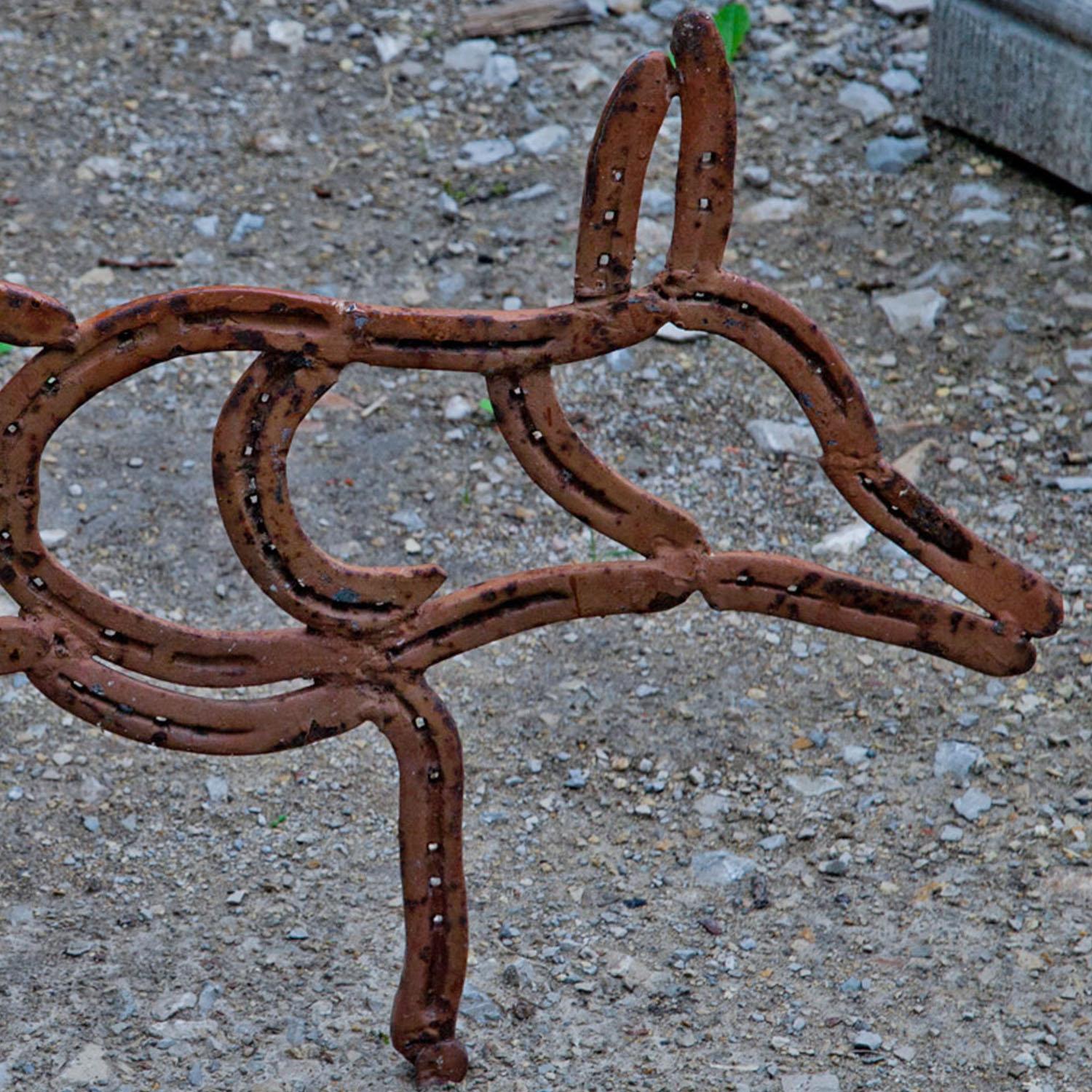 German Iron Sculpture of a Piglet, 20th Century