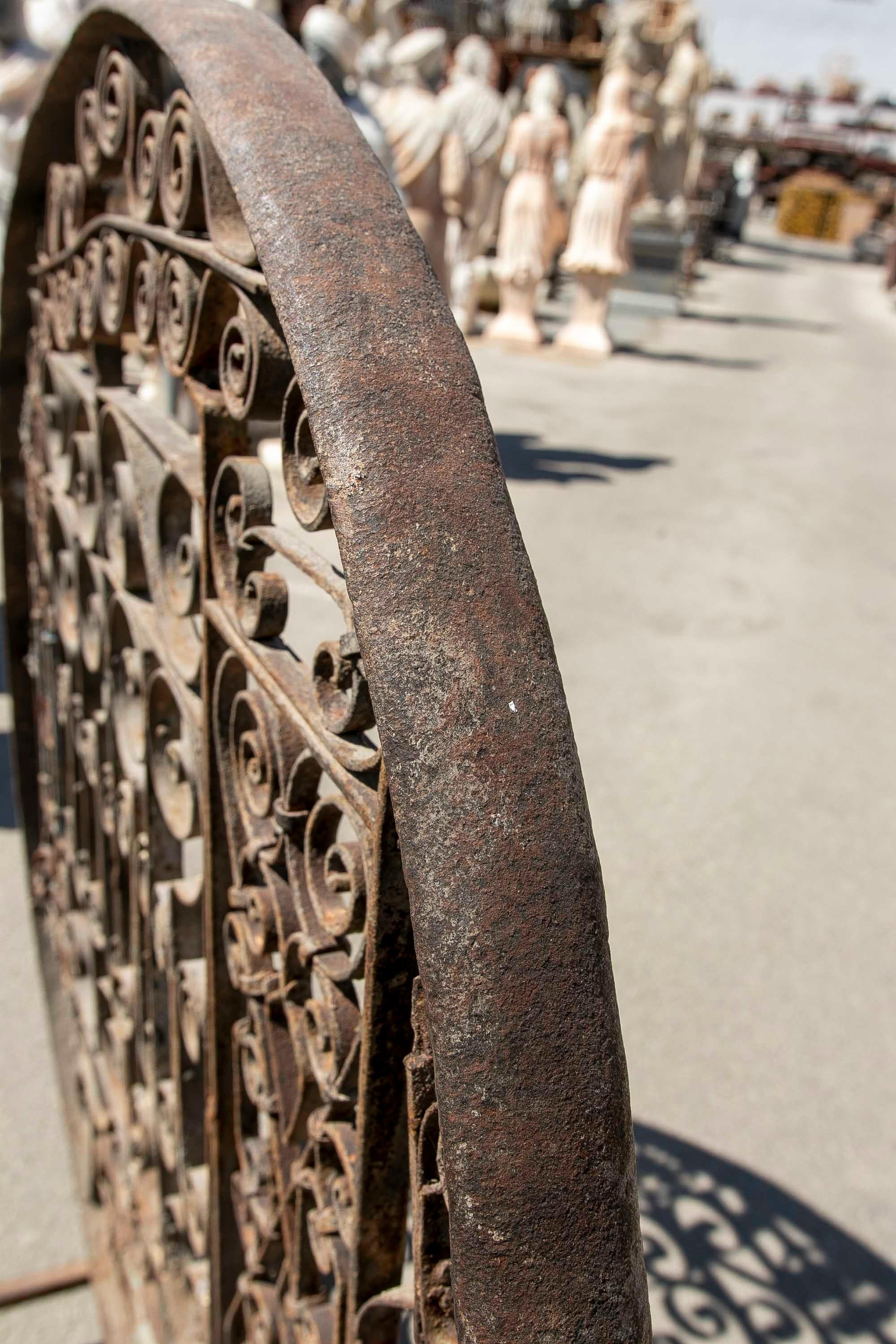 Iron Sculpture Using the Remains of Iron Balconies and Iron Windows For Sale 9