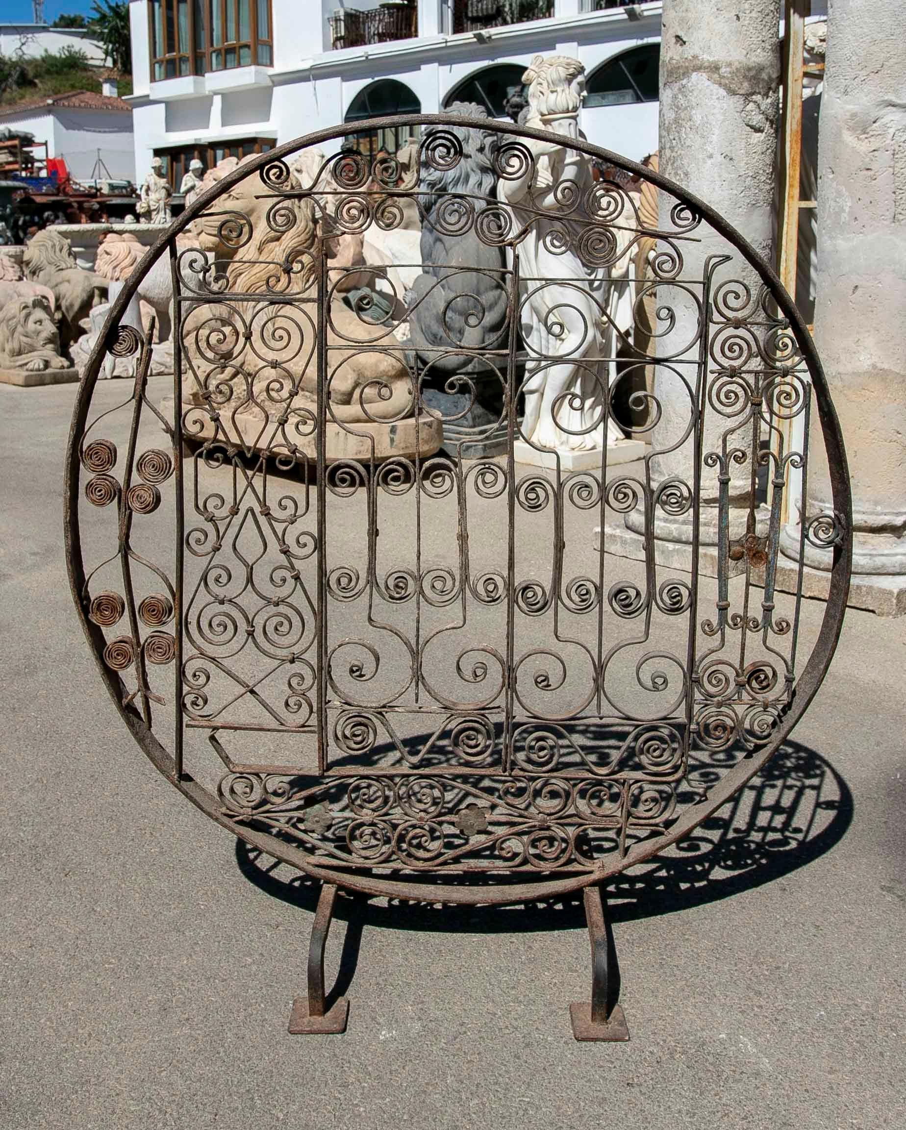Iron Sculpture Using the Remains of Iron Balconies and Iron Windows For Sale 11