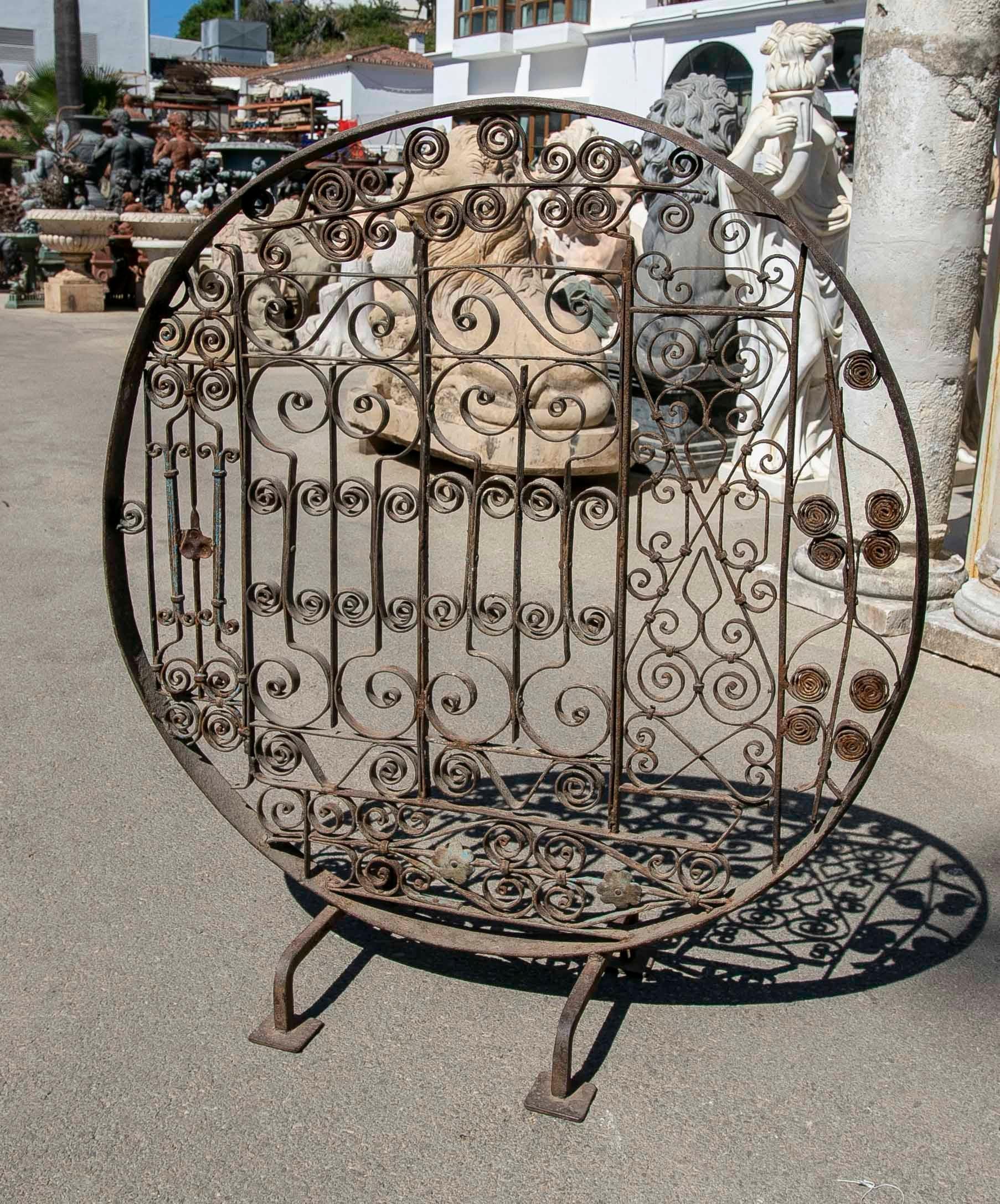 European Iron Sculpture Using the Remains of Iron Balconies and Iron Windows For Sale