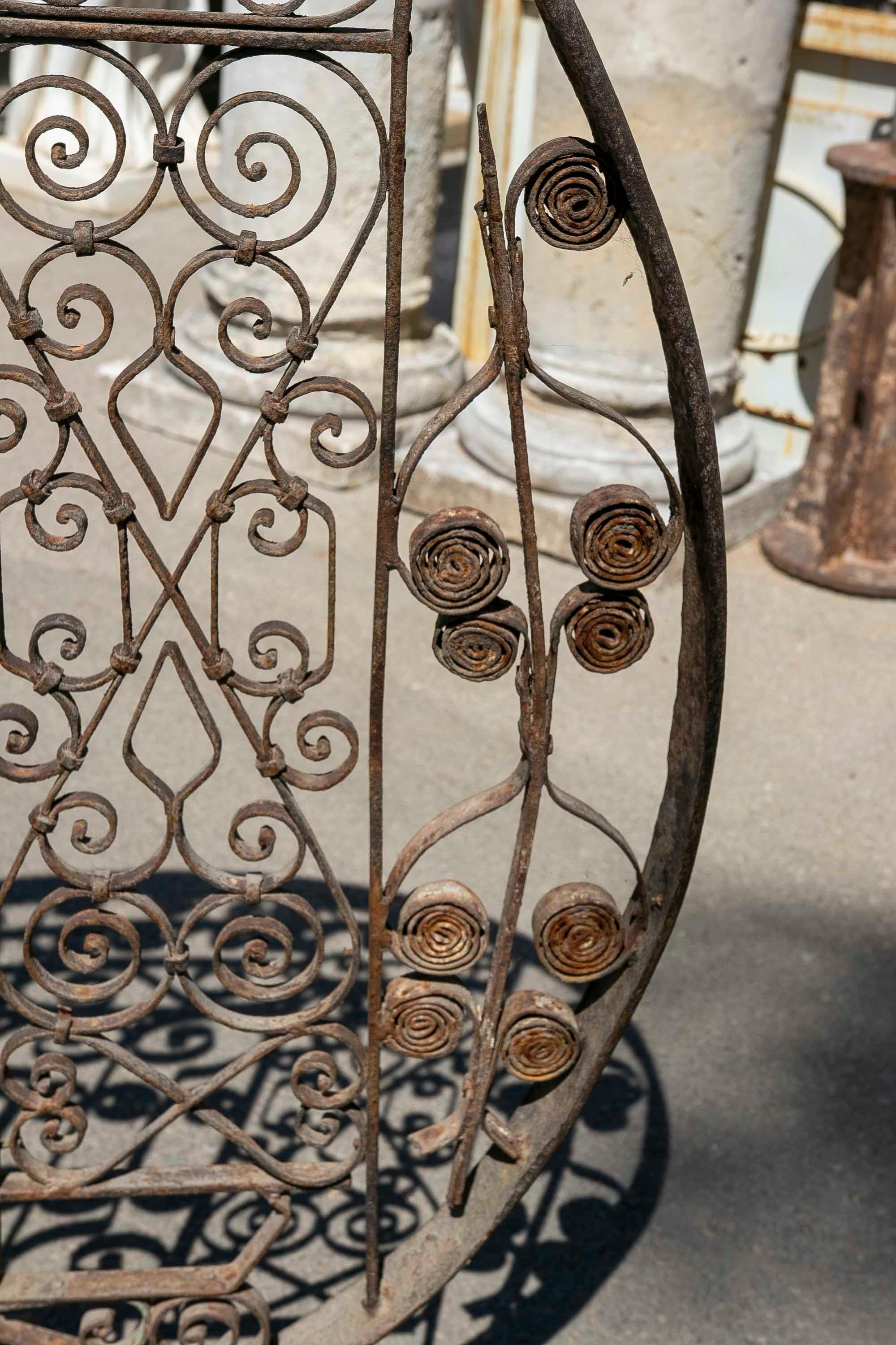 Iron Sculpture Using the Remains of Iron Balconies and Iron Windows For Sale 4