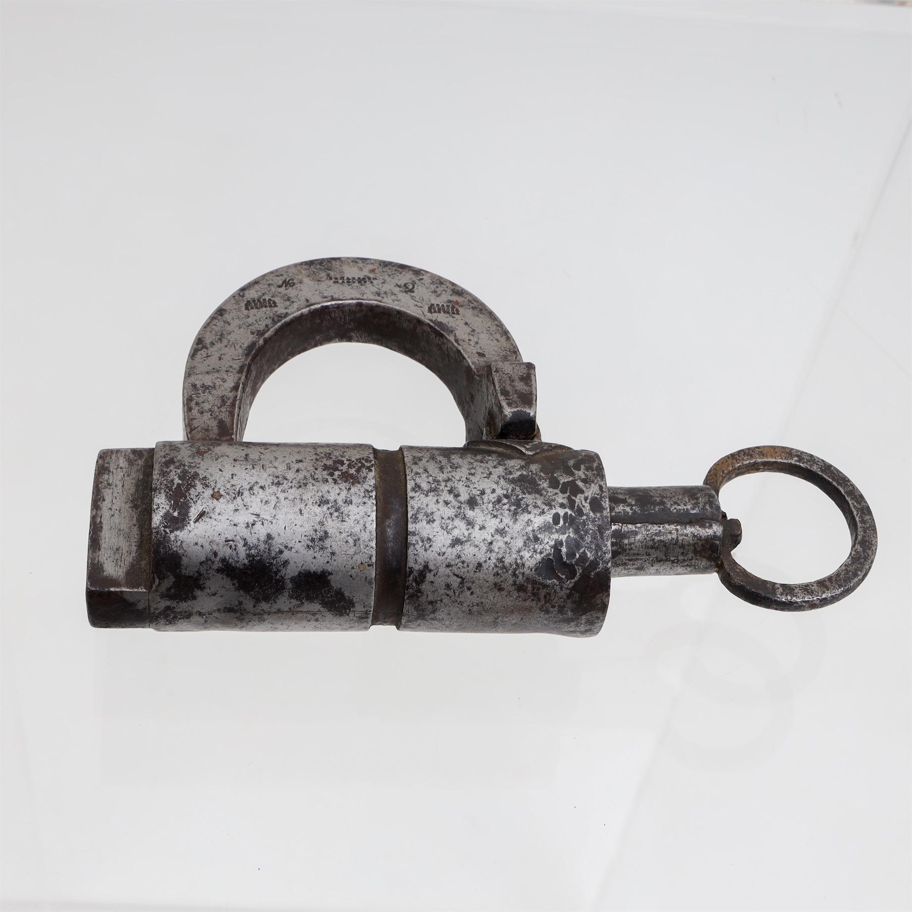 Iron Shackle Lock, Russia, 19th Century 4