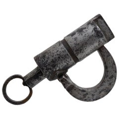 Iron Shackle Lock, Russia, 19th Century