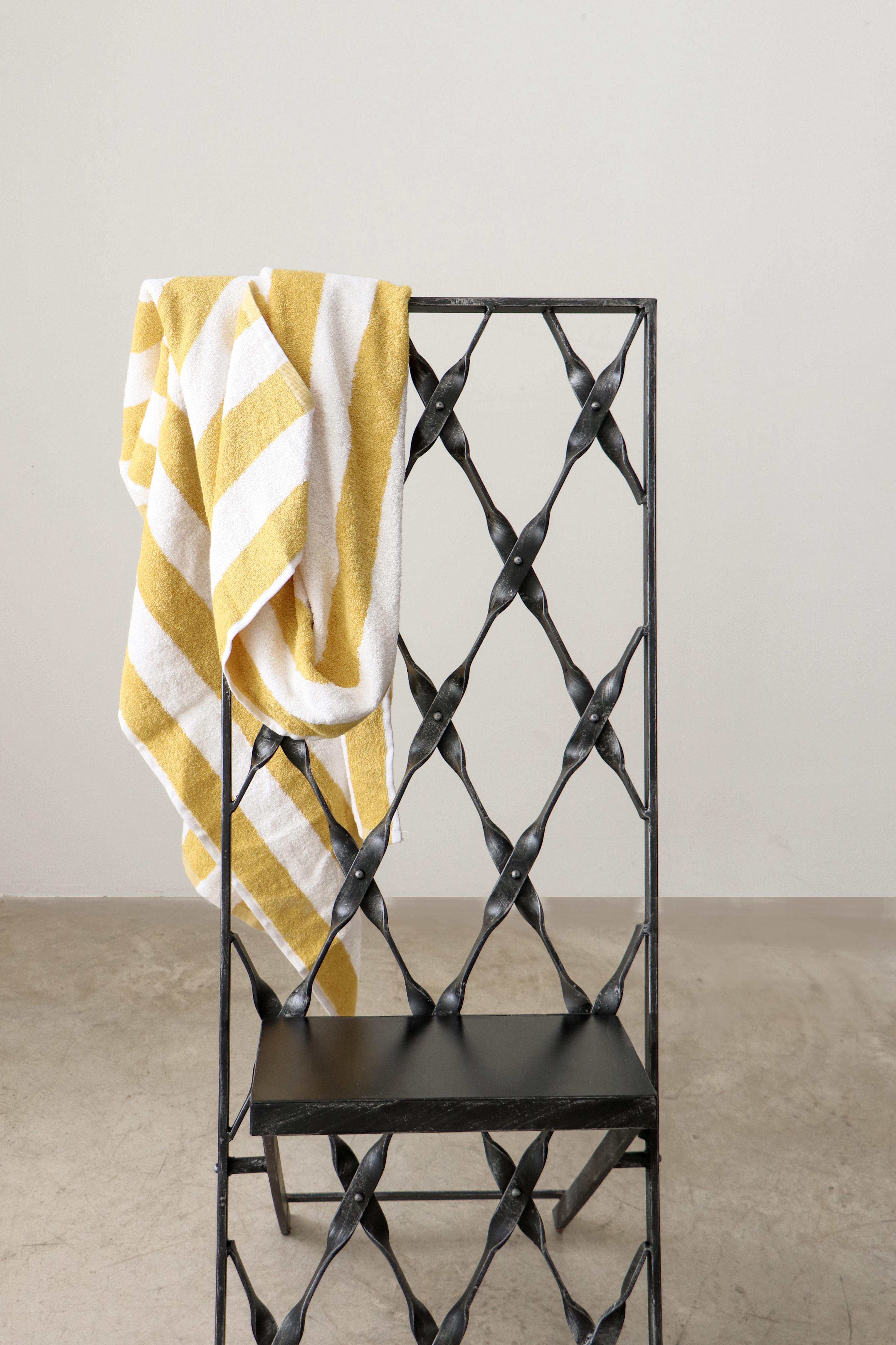 Contemporary Iron Side Chair Brutal Black Wrought Iron Handcrafted For Sale
