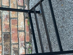 Iron Side Table W/Antique Top