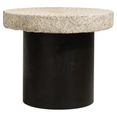 Iron Side Table with Stone Top