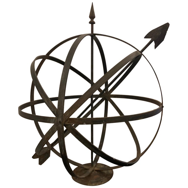 Iron Sphere Garden Ornament at 1stDibs