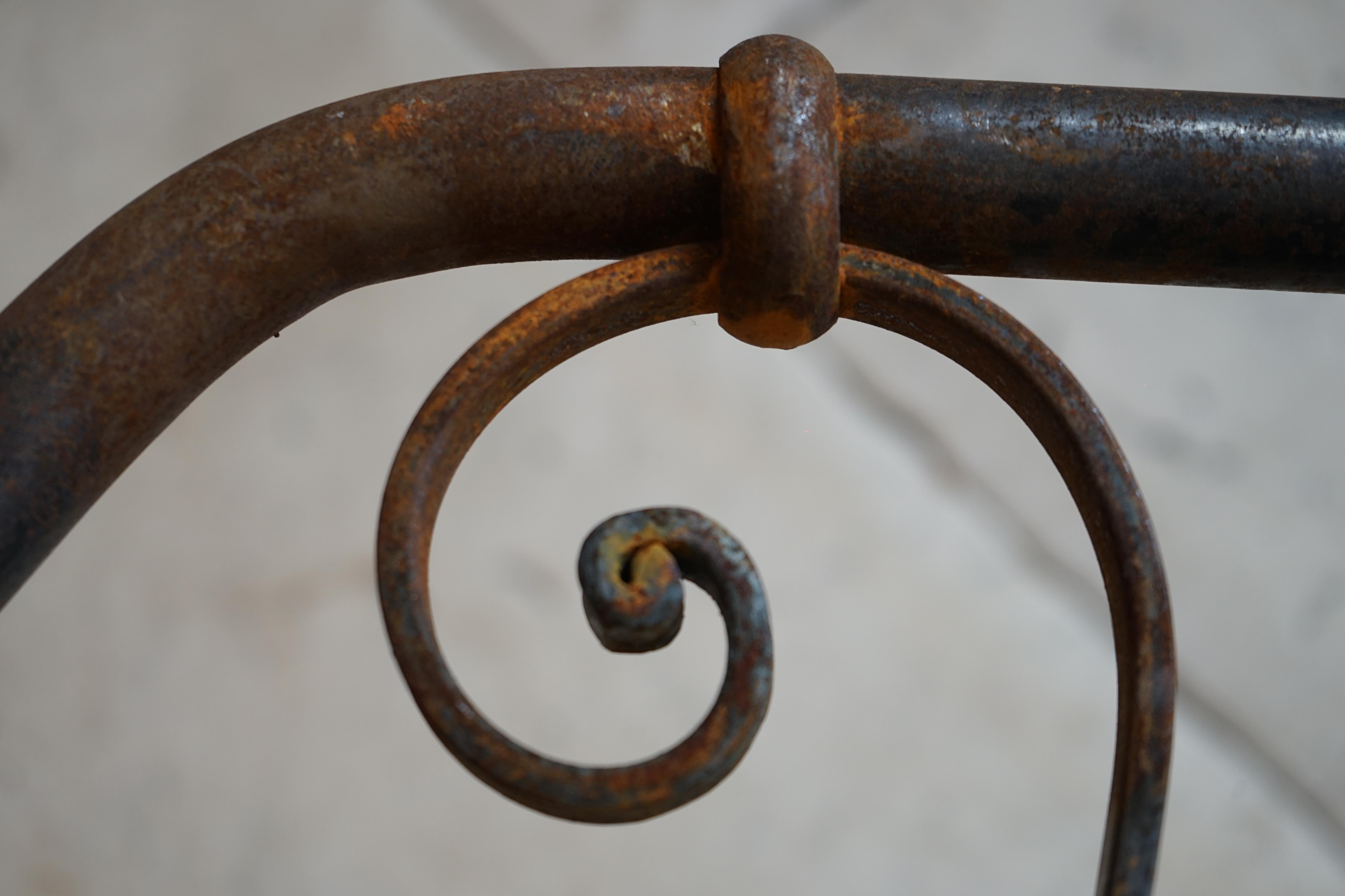 Contemporary Iron Spout with Patina