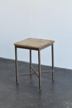 Iron Stool Used in an Old Japanese Elementary School/Made in 1965