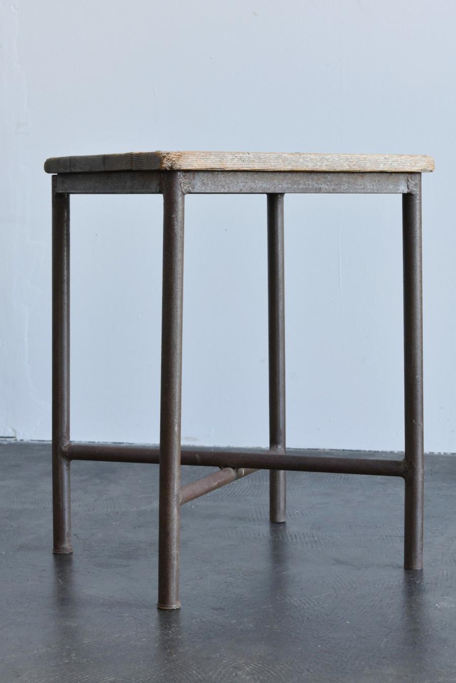 Iron Stool Used in an Old Japanese Elementary School/Made in 1965 For Sale 1