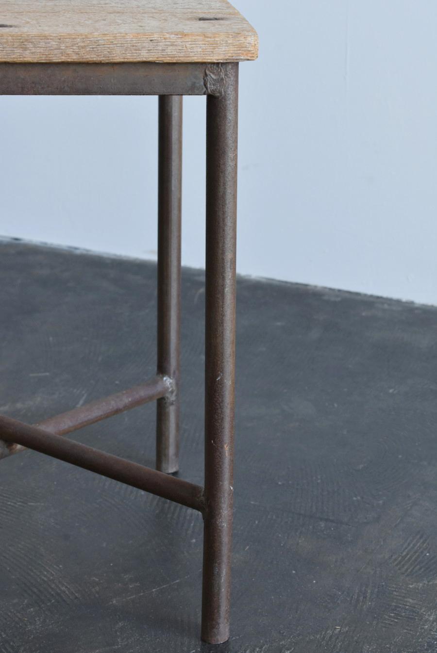 Iron Stool Used in an Old Japanese Elementary School/Made in 1965 For Sale 2