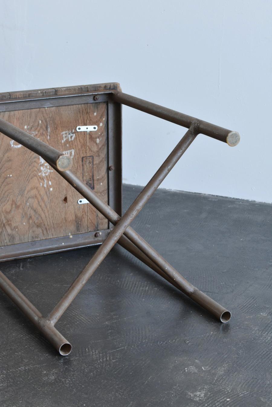 Iron Stool Used in an Old Japanese Elementary School/Made in 1965 For Sale 3