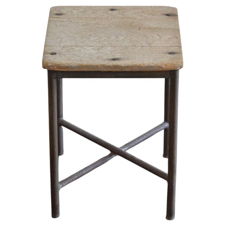 Iron Stool Used in an Old Japanese Elementary School/Made in 1965 For Sale