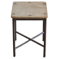Iron Stool Antique in an Old Japanese Elementary School/Made in 1965