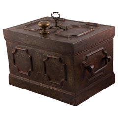 Caja fuerte o caja fuerte de hierro. Siglo XIX