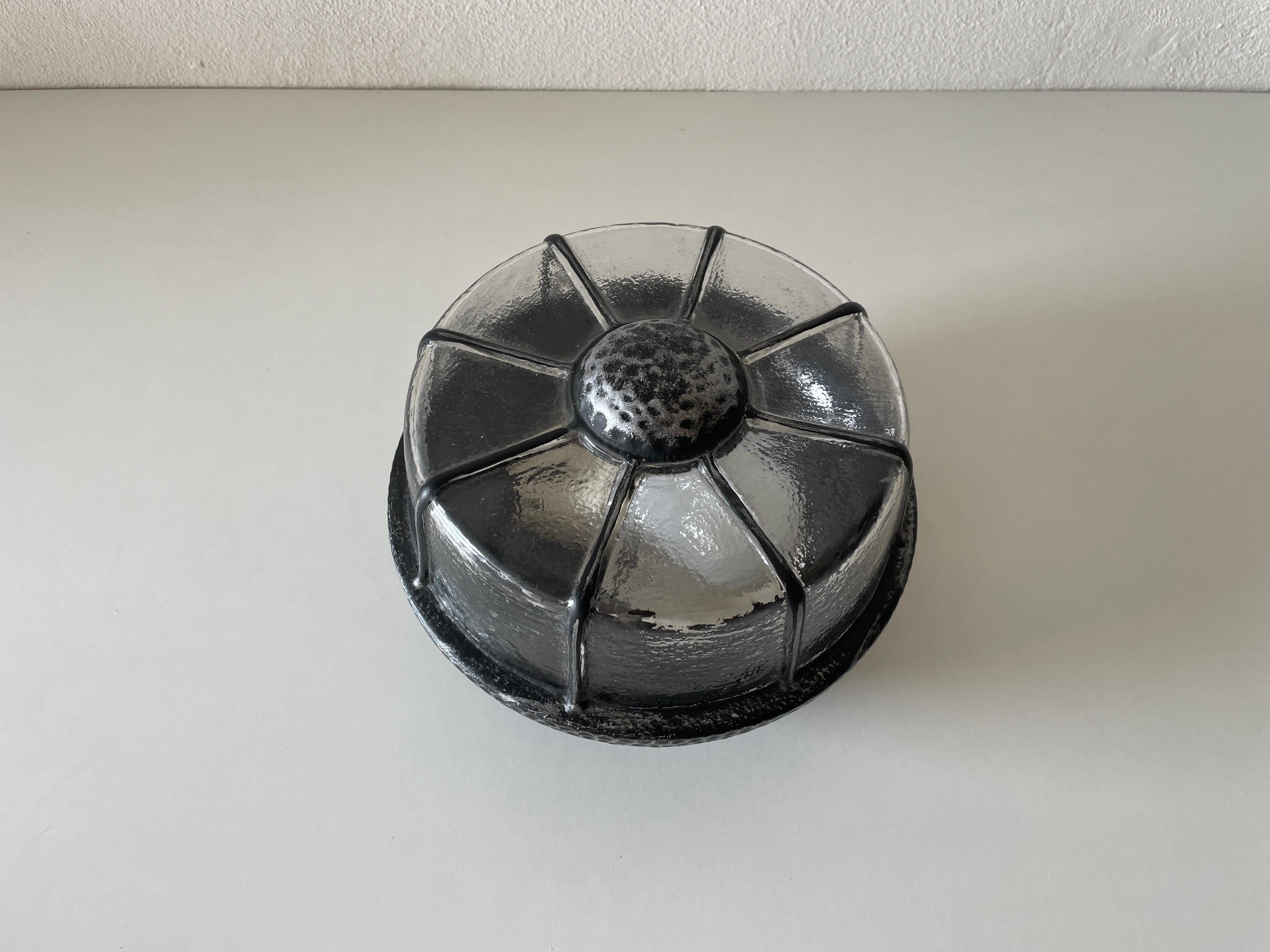 Allemand Lampe encastrée en fer structuré par RZB, années 1960, Allemagne en vente