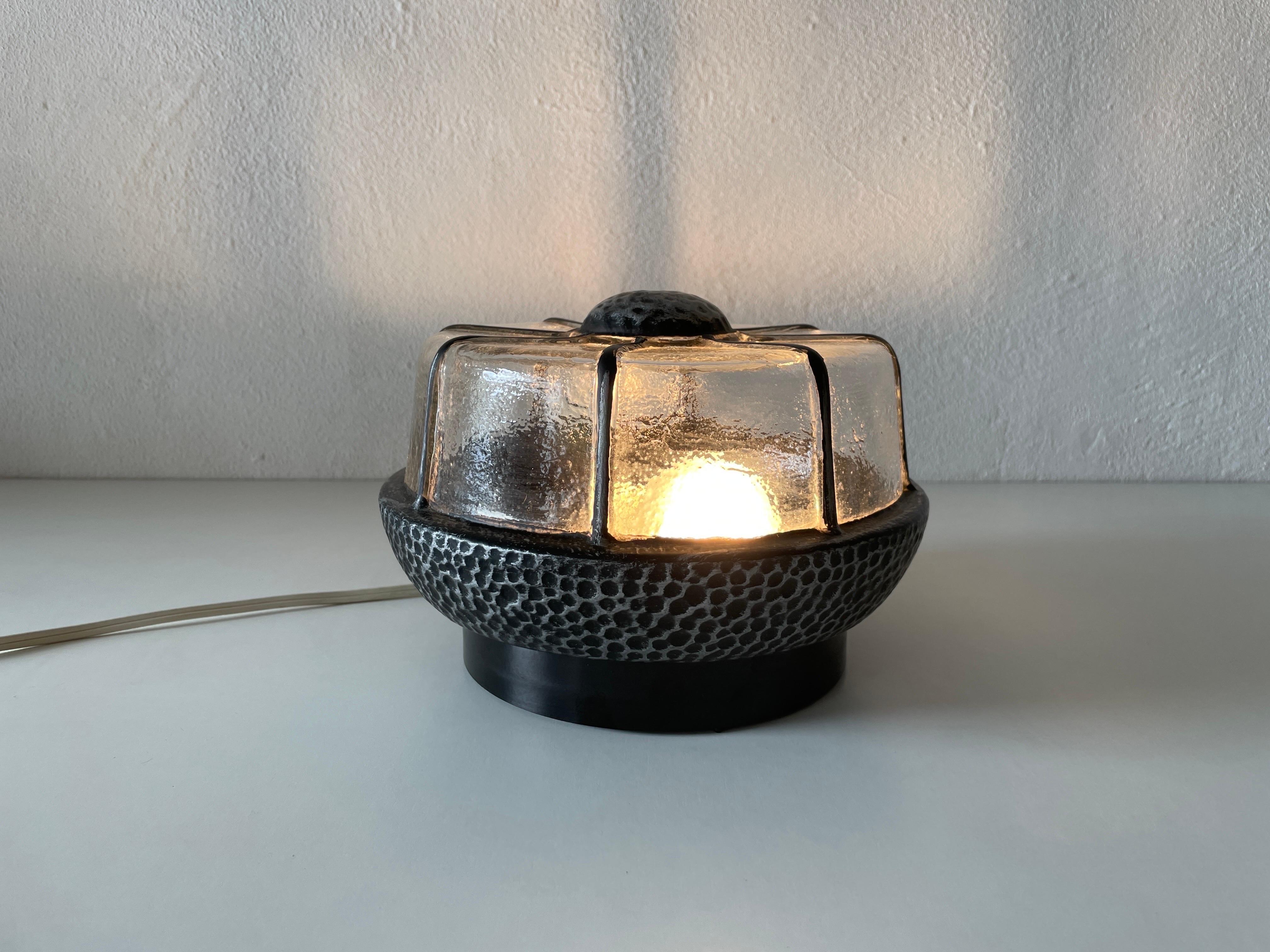 Lampe encastrée en fer structuré par RZB, années 1960, Allemagne en vente 2