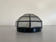 Iron Structured Glass Sconce or Flush Mount by Limburg, 1960s, Germany