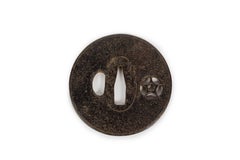 Iron sword part or Tsuba maru gata in iron