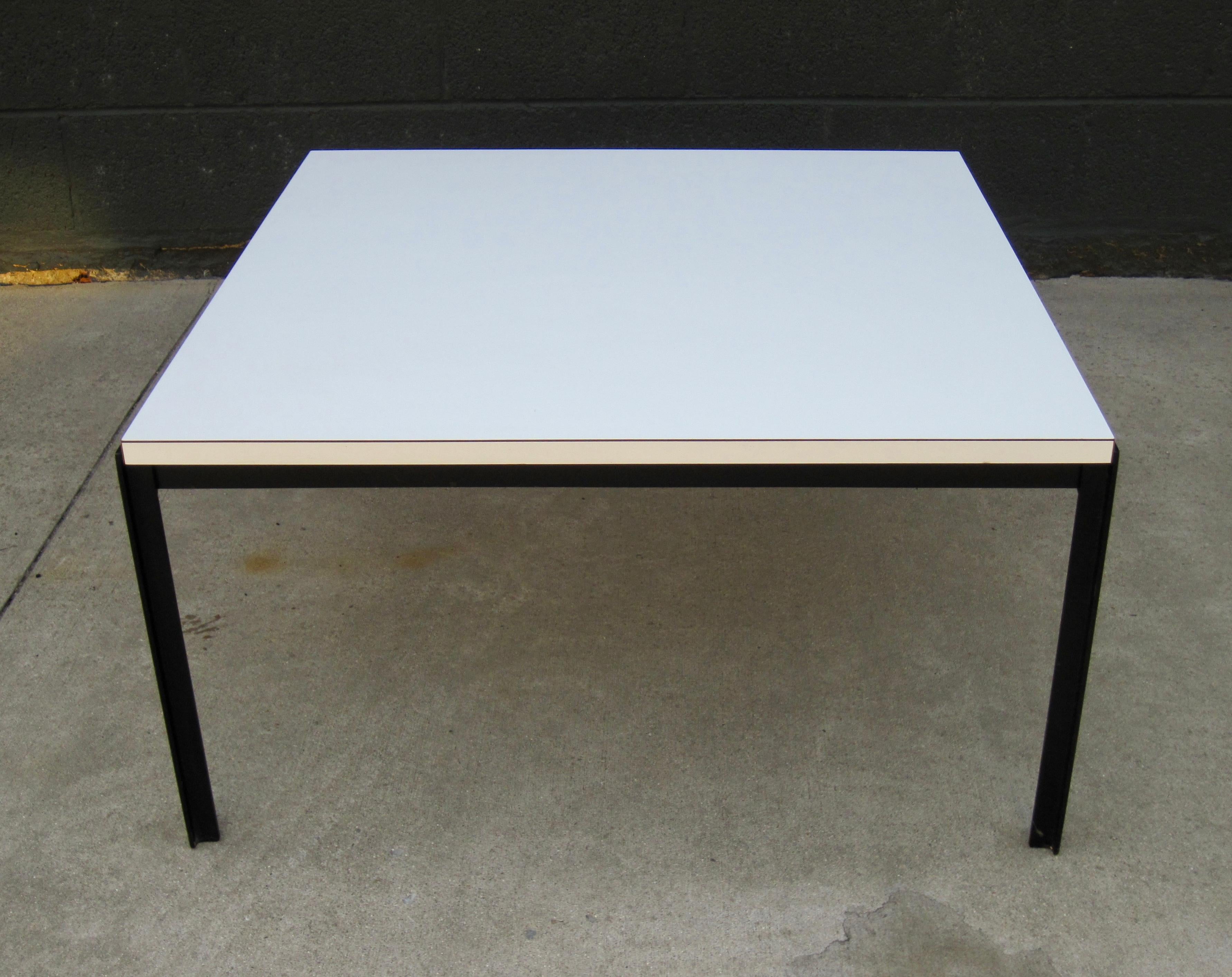Florence Knoll Iron T-Bar Table with Formica Top  6