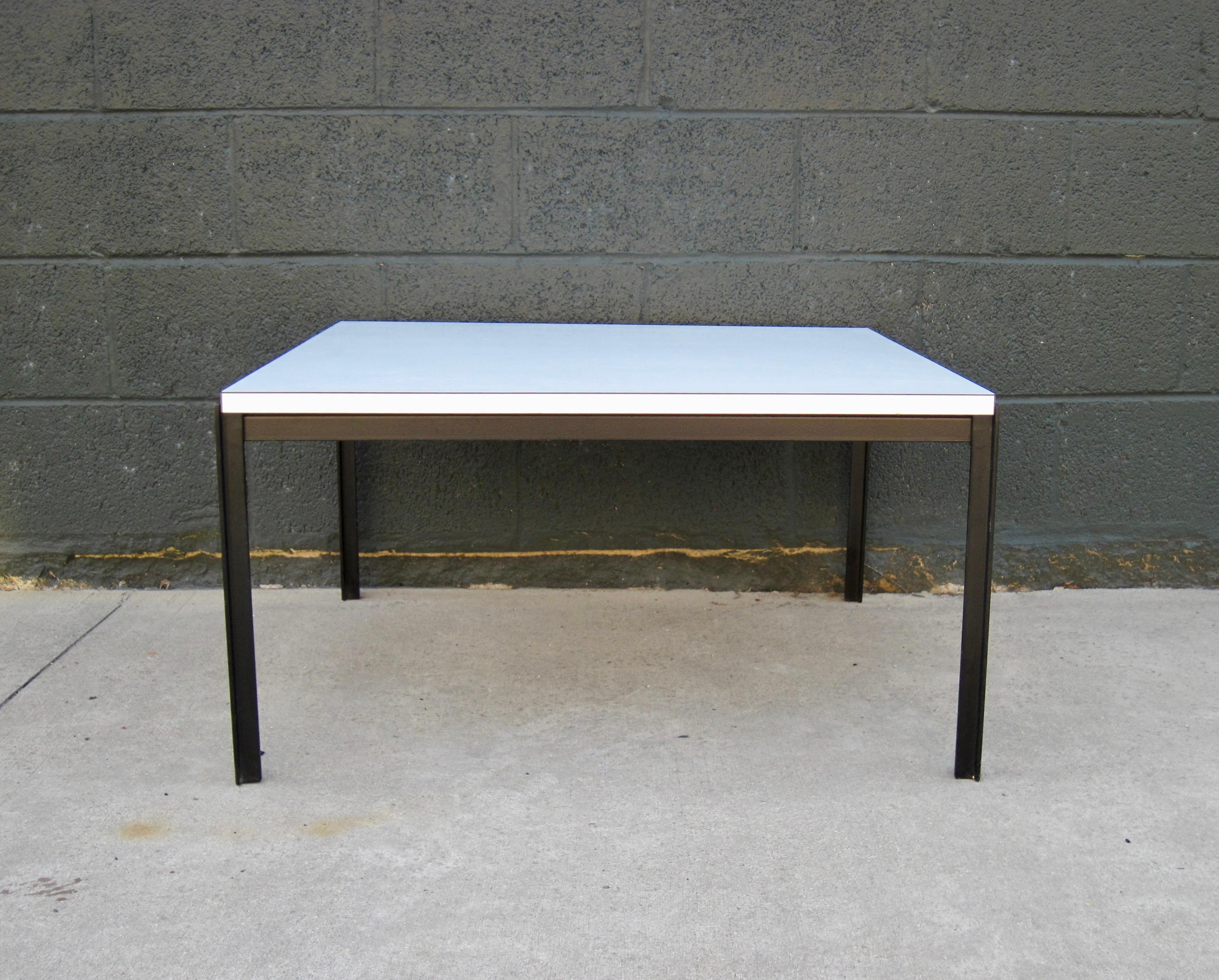 Florence Knoll Iron T-Bar Table with Formica Top  7