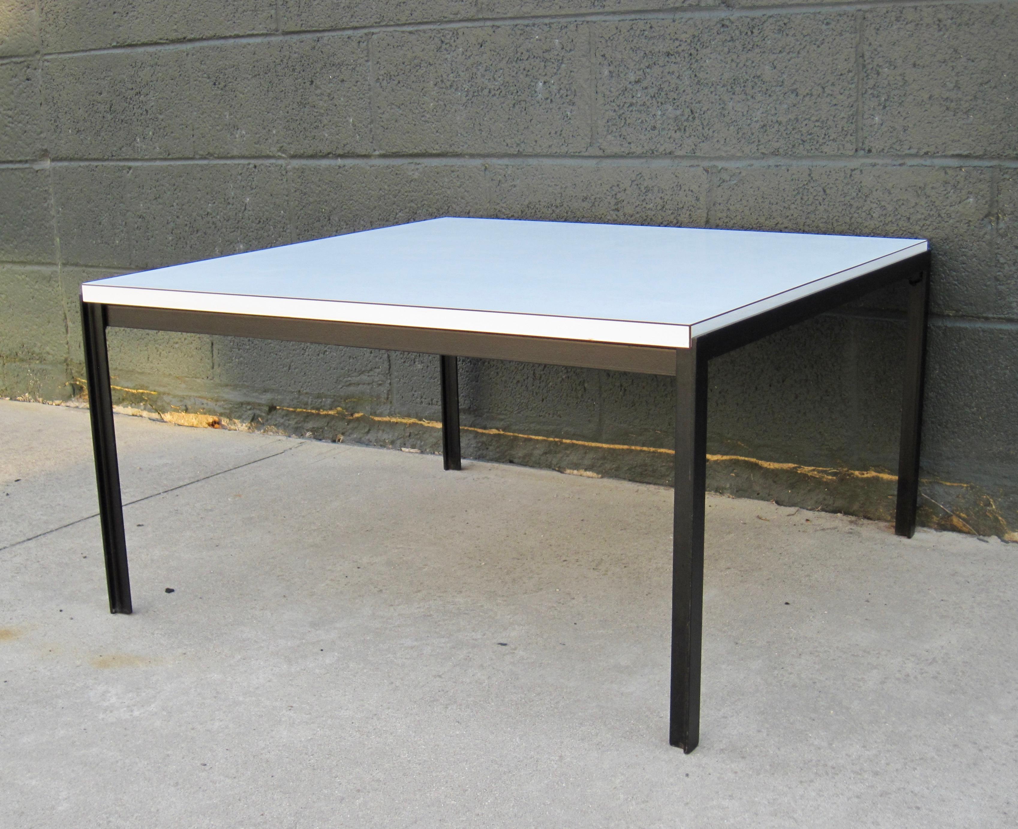 Florence Knoll Iron T-Bar Table with Formica Top  8