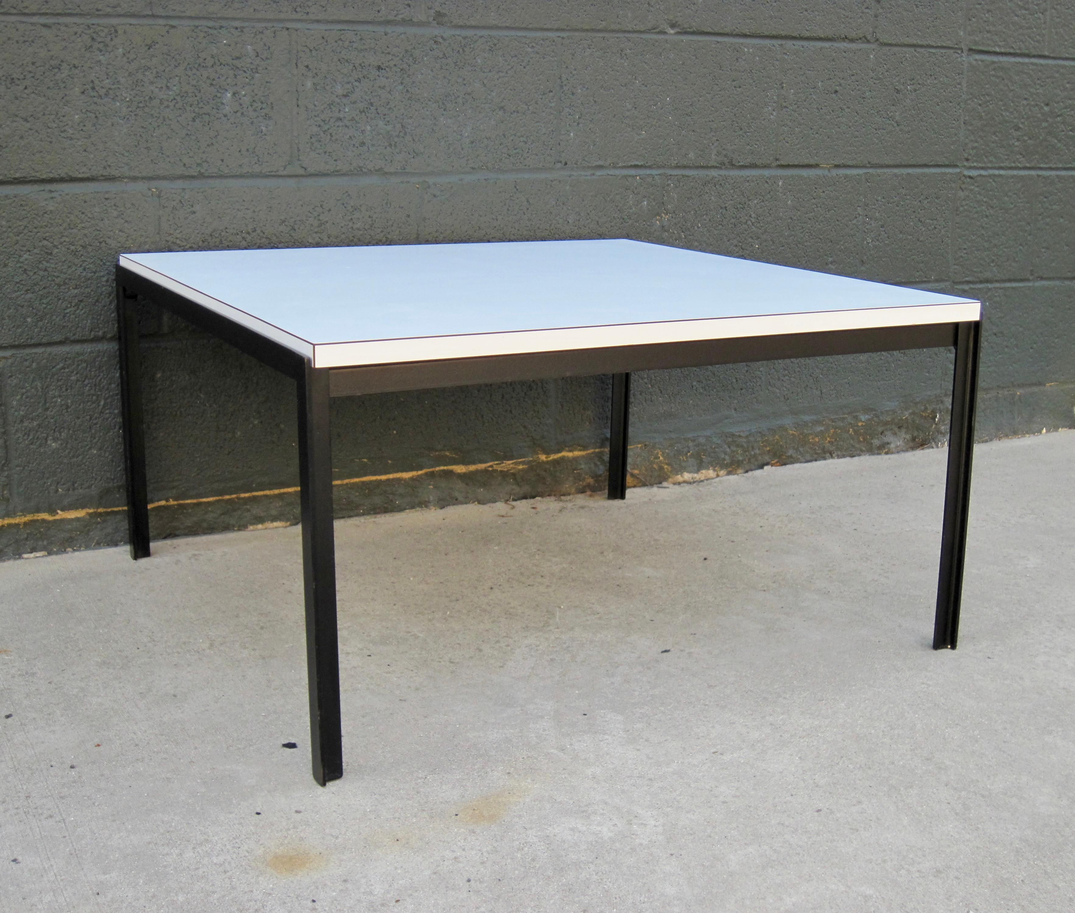 Florence Knoll Iron T-Bar Table with Formica Top  9