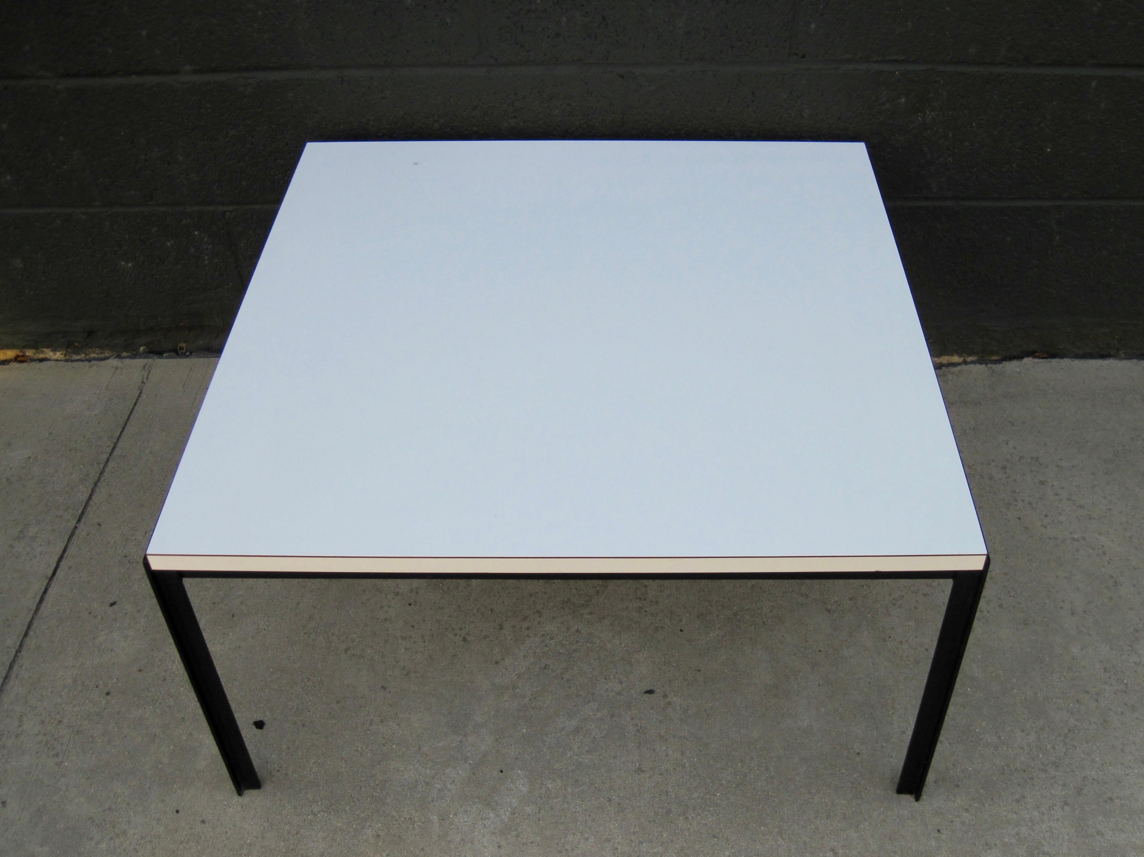 Florence Knoll Iron T-Bar Table with Formica Top  10