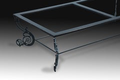 Iron Table Base with Matte Black Finish