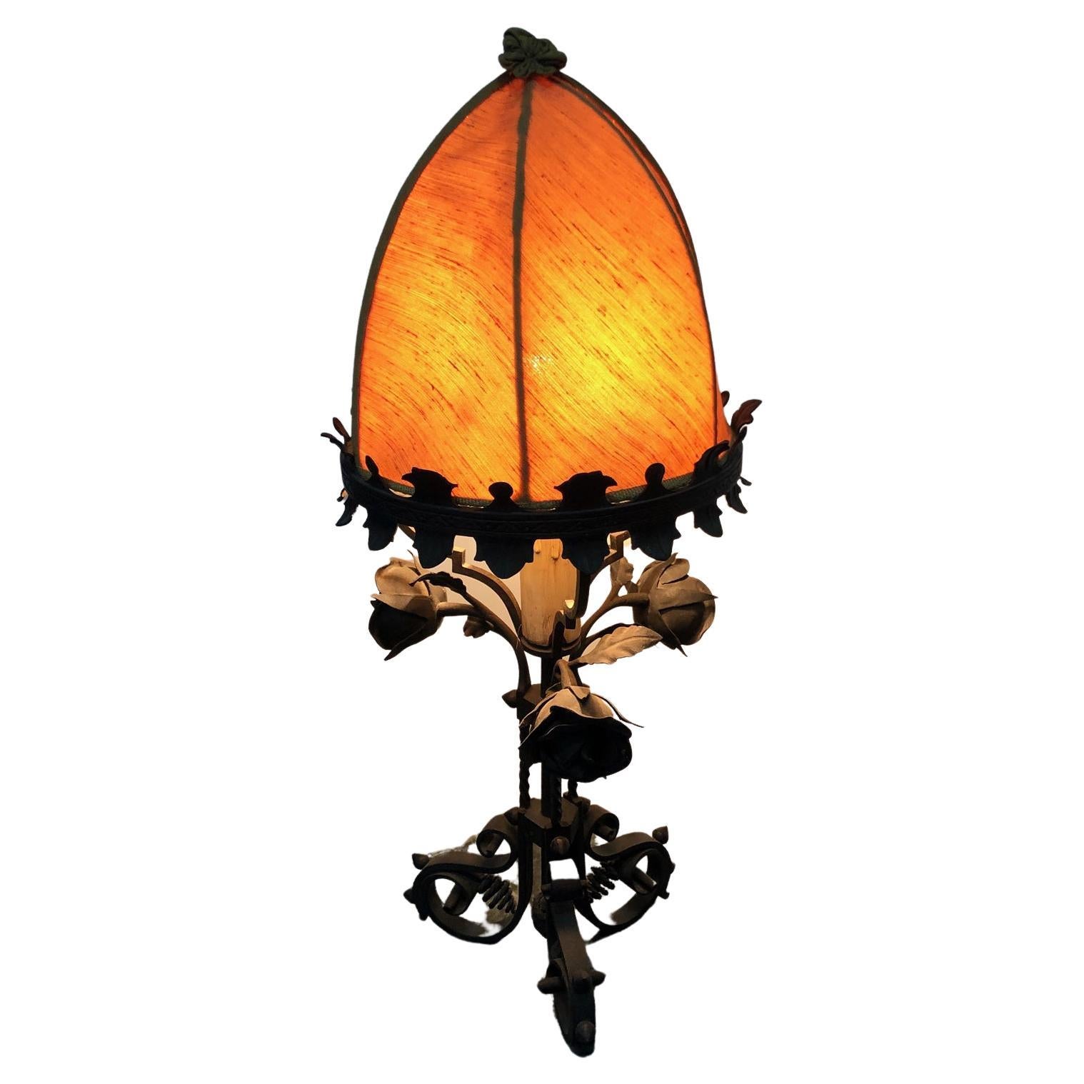 Iron Table Lamp Original Italian For Sale