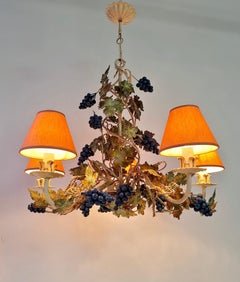 Iron Tole Grapes Chandelier