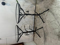 Iron tree and bird table (set of 2)