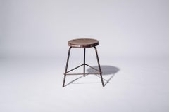 Iron Triangle Low Stool by Pierre Jeanneret for Chandigarh, India, Circa 1960
