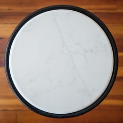 Iron Tripod Table with Marble Top, 1950s