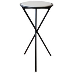 Iron Tripod Table with Marble Top, 1950s