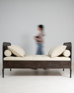 Iron Upholstered Daybed With Cushions, France, 1900-1909