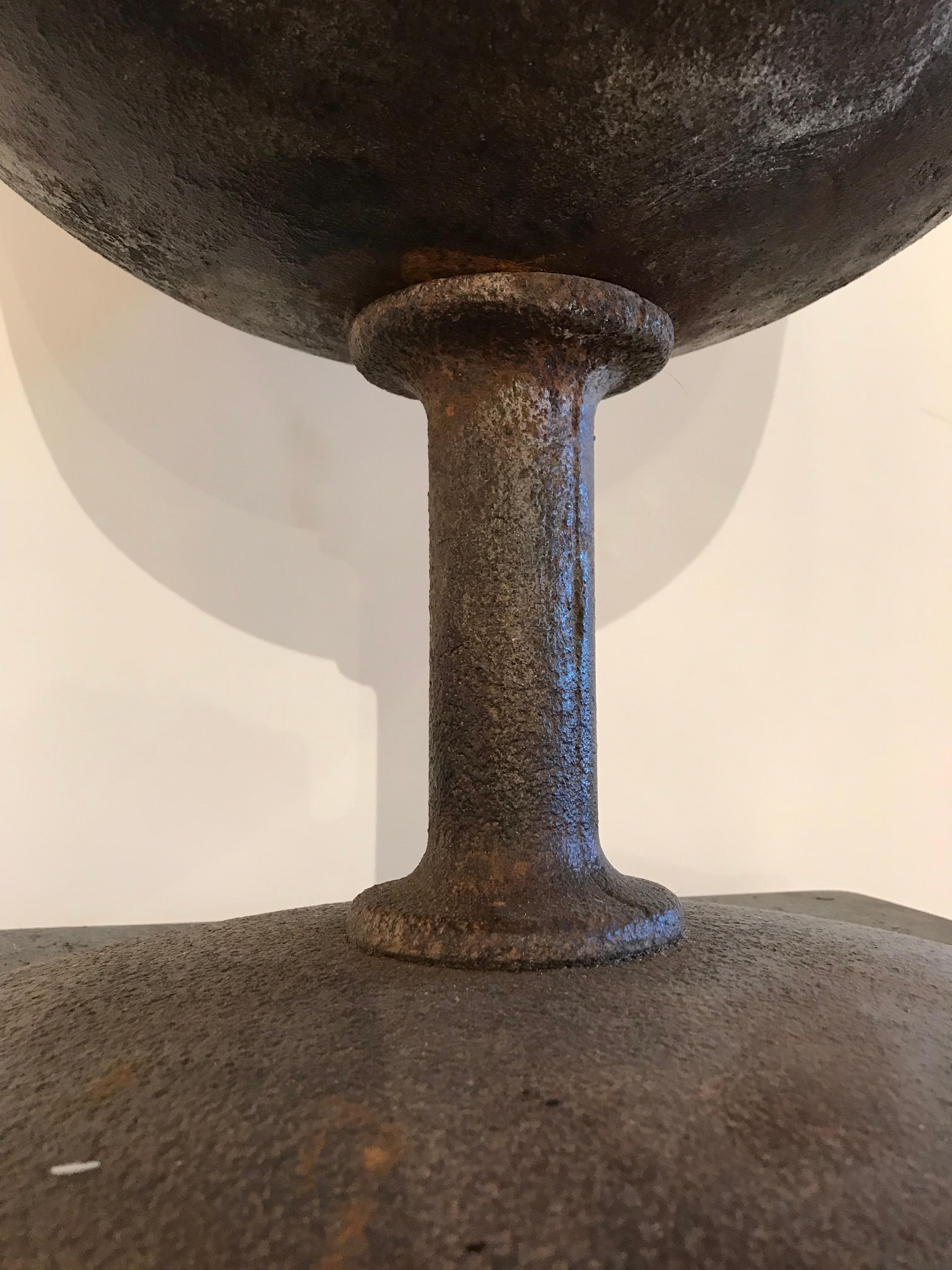 Iron Urn and Stand, circa 1900 In Excellent Condition In Boston, MA