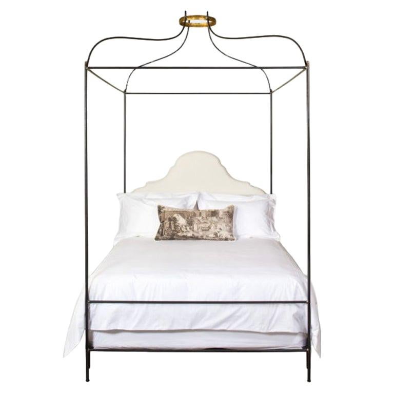 Elegant Red Lacquer Canopy Bed at 1stdibs