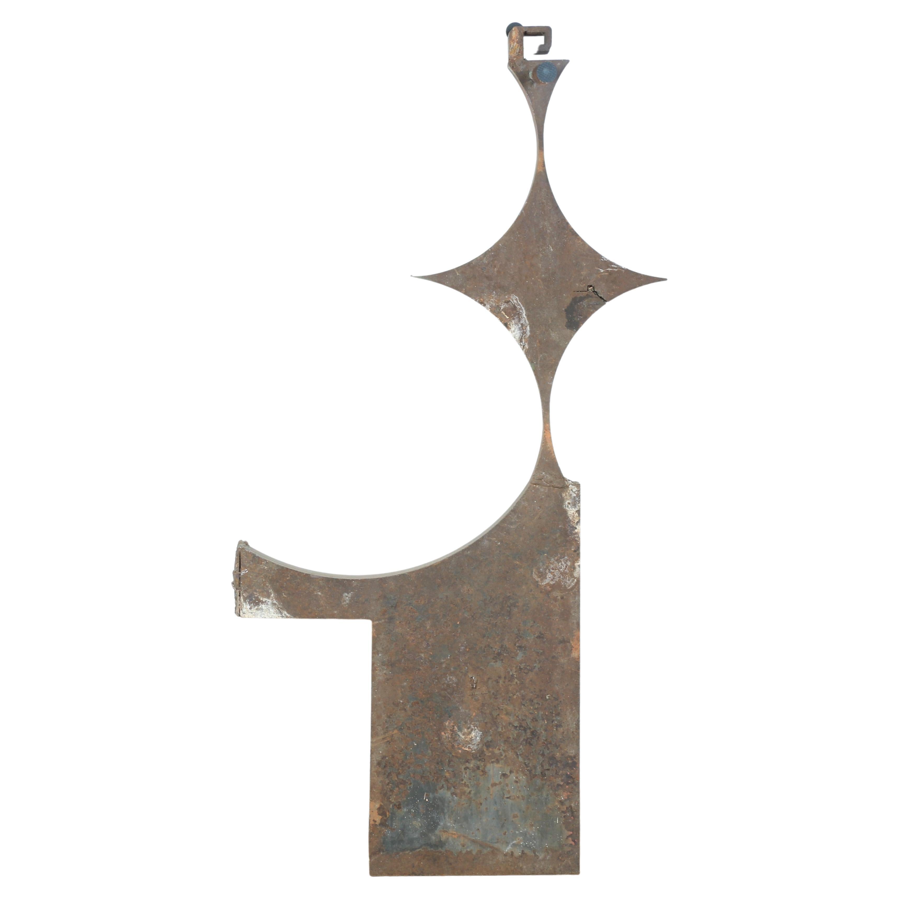 Iron Vintage Wall Sculpture  For Sale