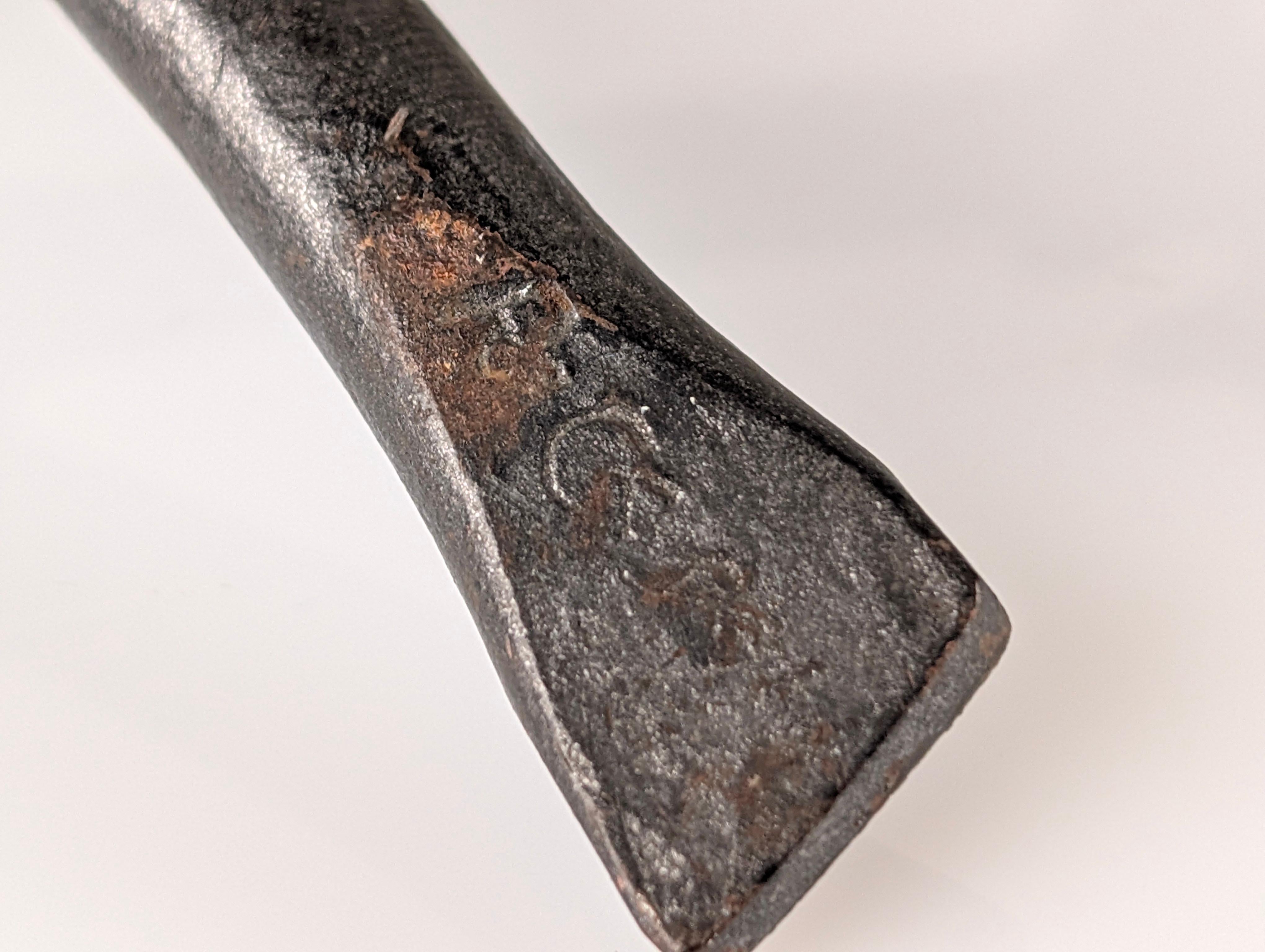 Spanish Iron Wall Coat Rack with Holm Oak Branches, Wooden Acorns, Mid-Century, Signed