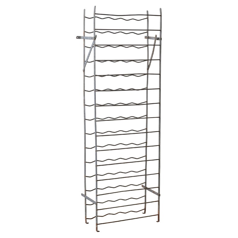 Iron Wall Mounted Wine Rack For Sale at 1stDibs