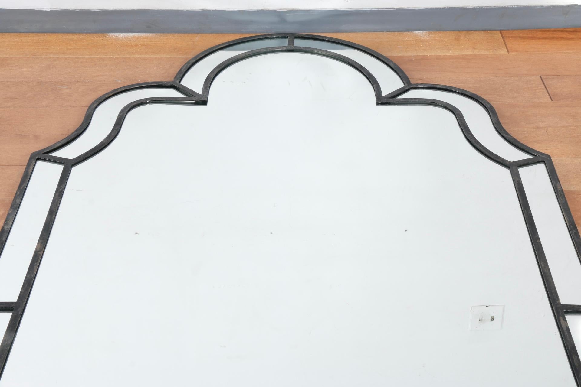 Late 20th Century Iron Wall or Floor Large Mirror  For Sale