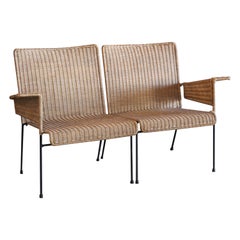 Iron 
Wicker Settee by Van Keppel 
Green, U.S.A, 1950s