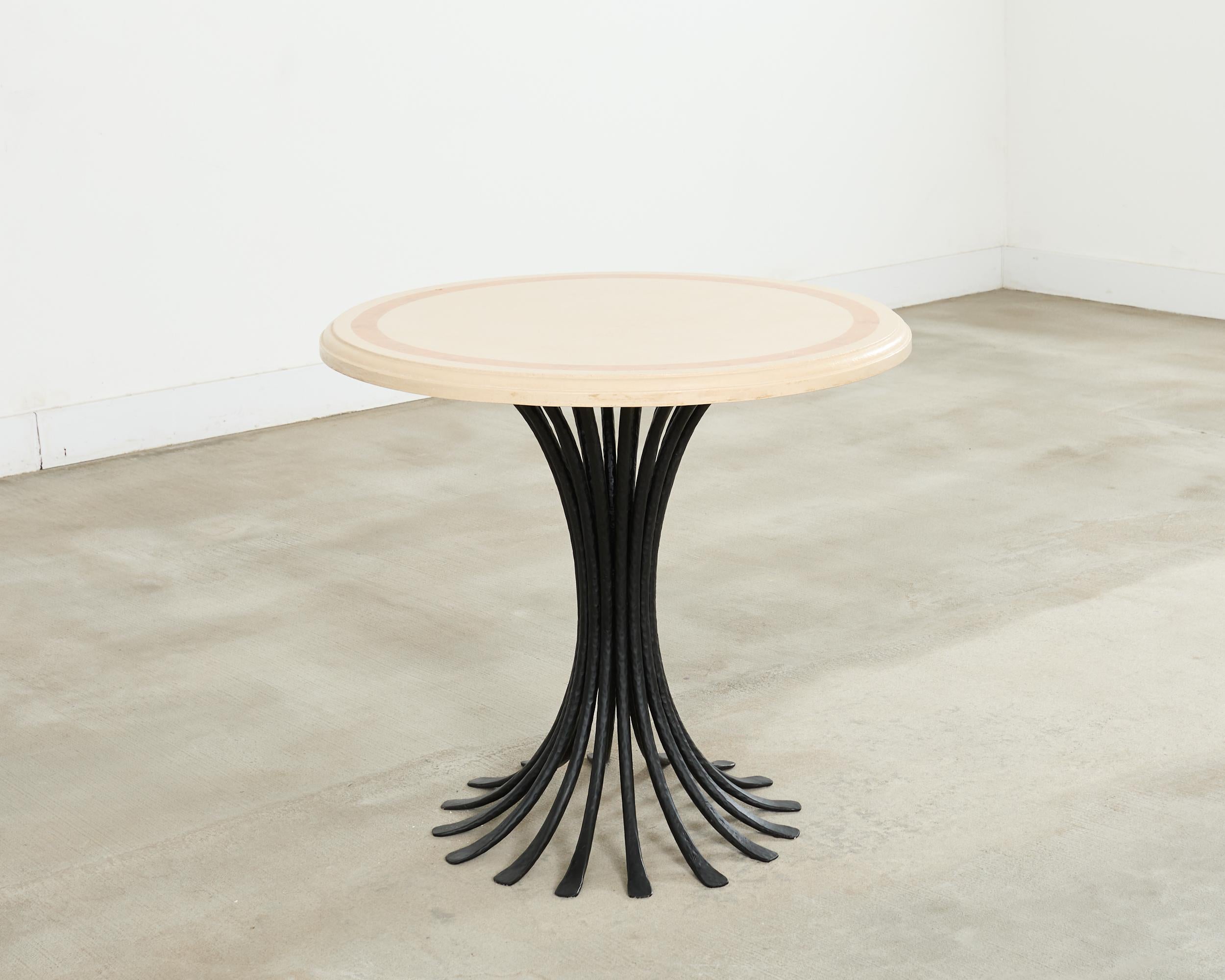 Ironies Aslo Stone Top Pedestal Center Dining Table For Sale 10