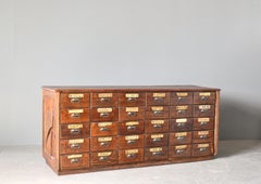 Cassettiera da banco per negozio di ferramenta, circa 1910