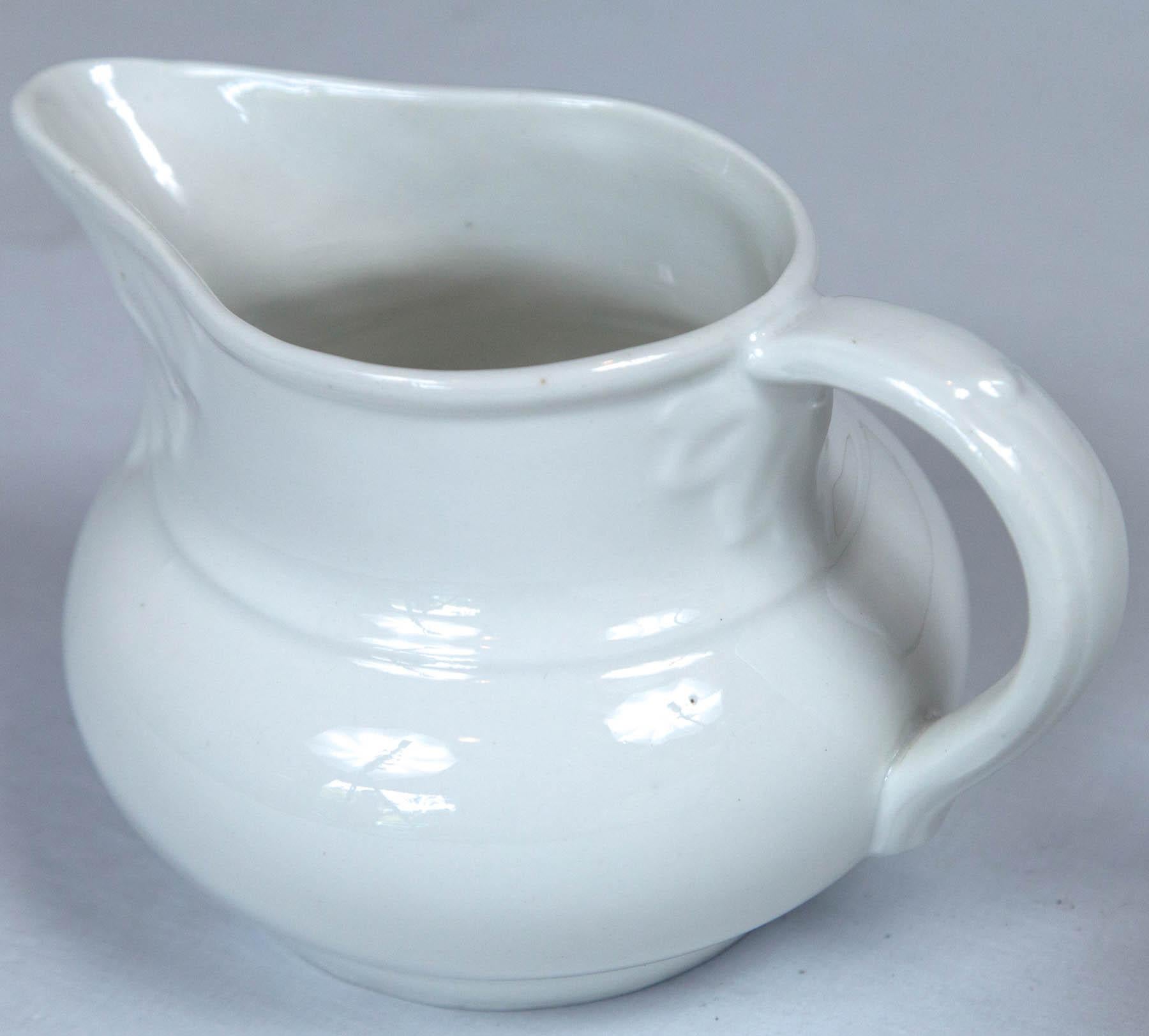 Ironstone Dairy Pitchers, France, circa 1900 In Good Condition In Chappaqua, NY