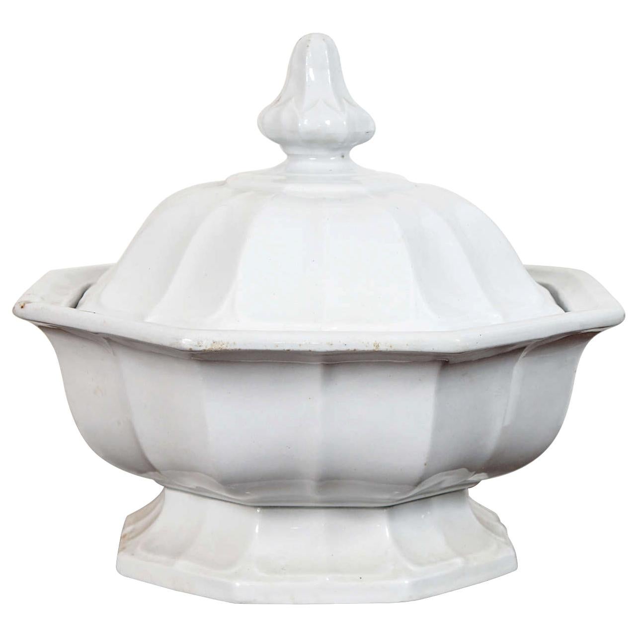 Ironstone Footed Tureen with Cover For Sale