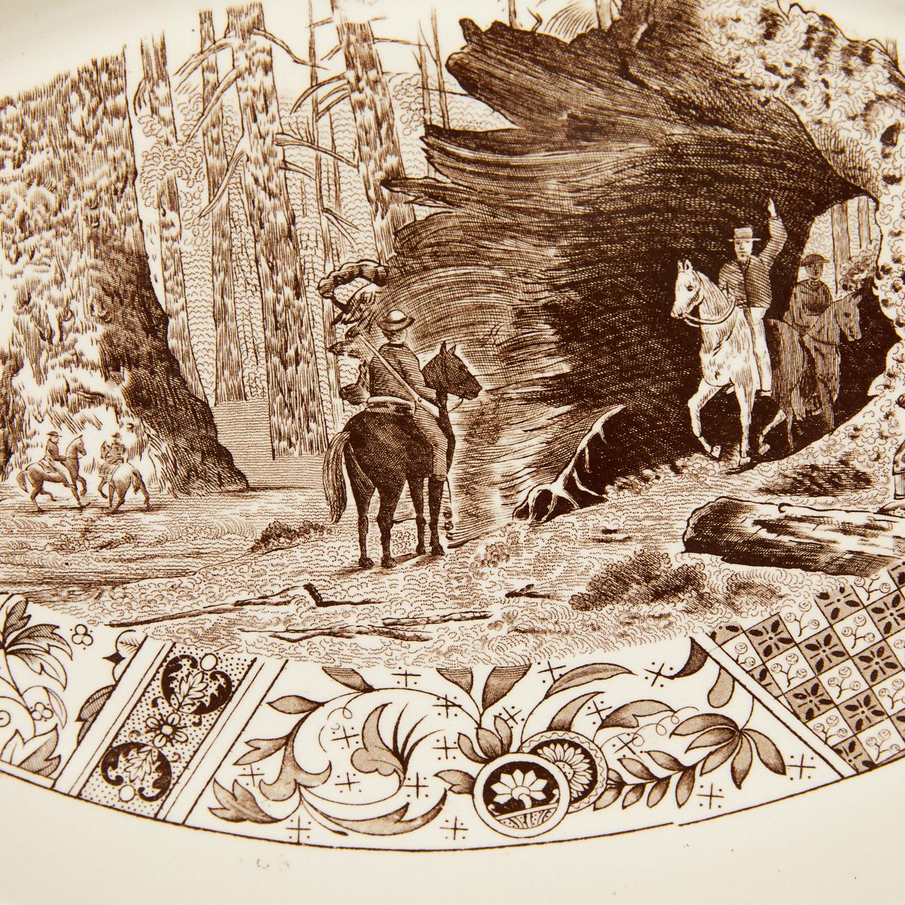 English Ironstone Platter of Yosemite For Sale