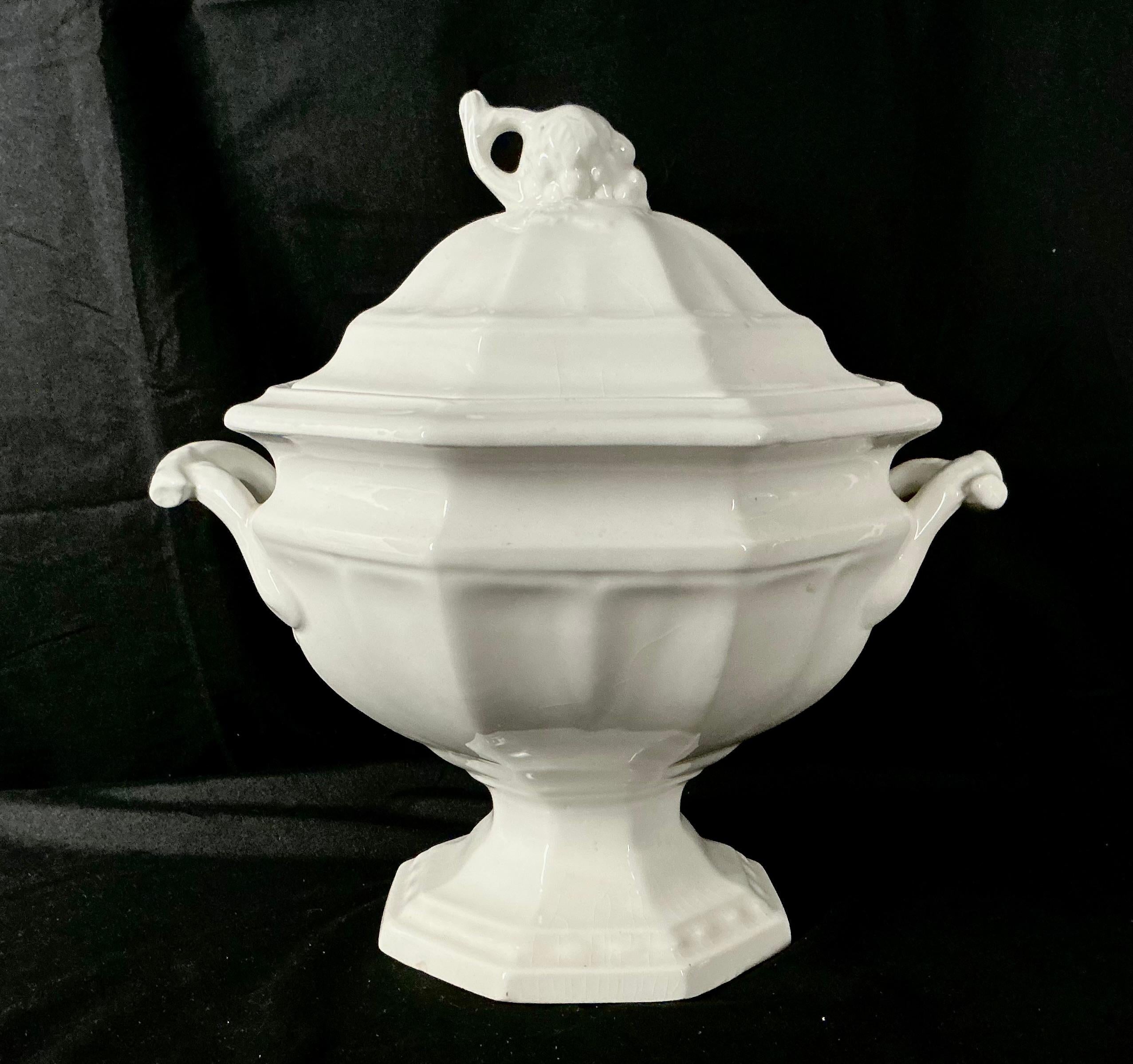 Ironstone Soup Tureen With Lid For Sale 4