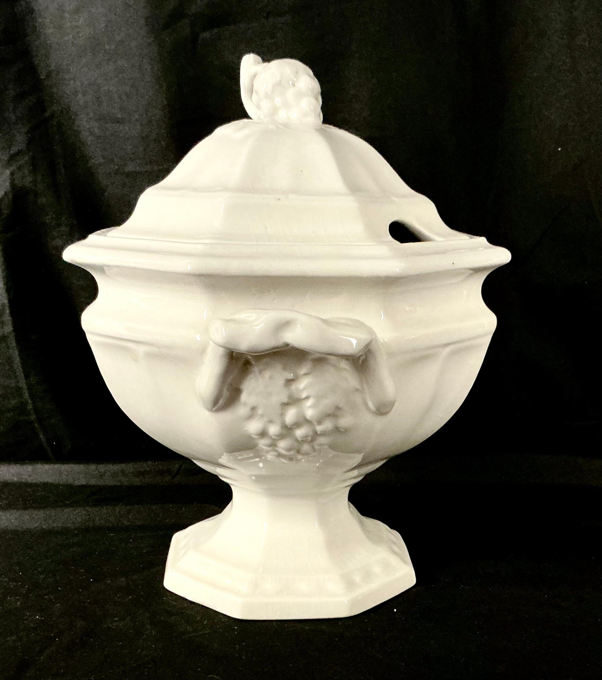 Victorian Ironstone Soup Tureen With Lid For Sale